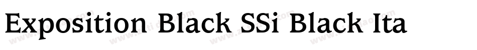 Exposition Black SSi Black Italic字体转换